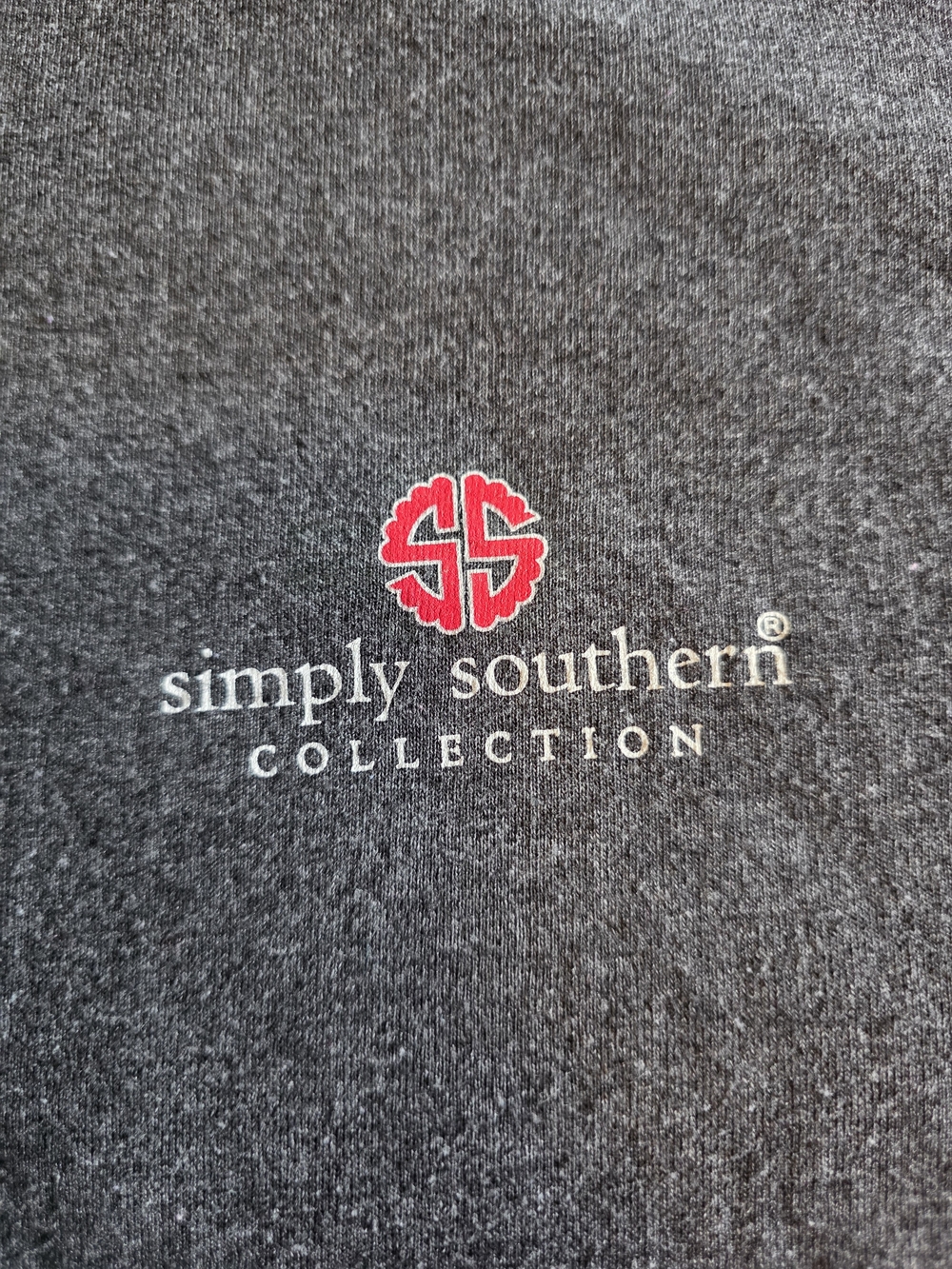 Simply Southern Gray Long Sleeve Tee "Tailgates & Touchdowns" Football - Picture 3 of 5